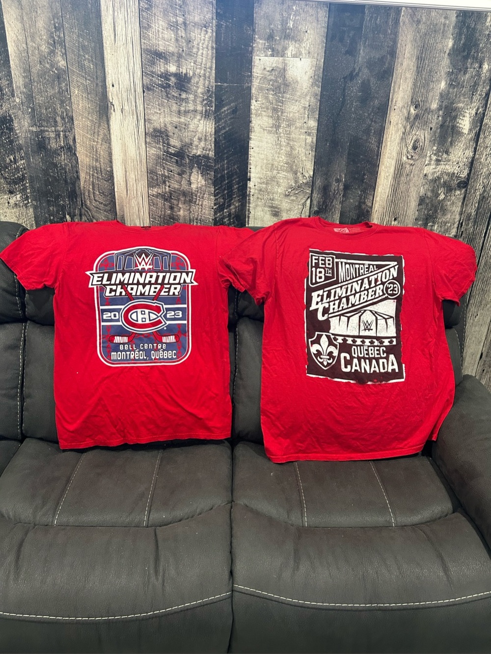 WWE Elimination chamber 2023 ppv/ple t shirt lot of 2!